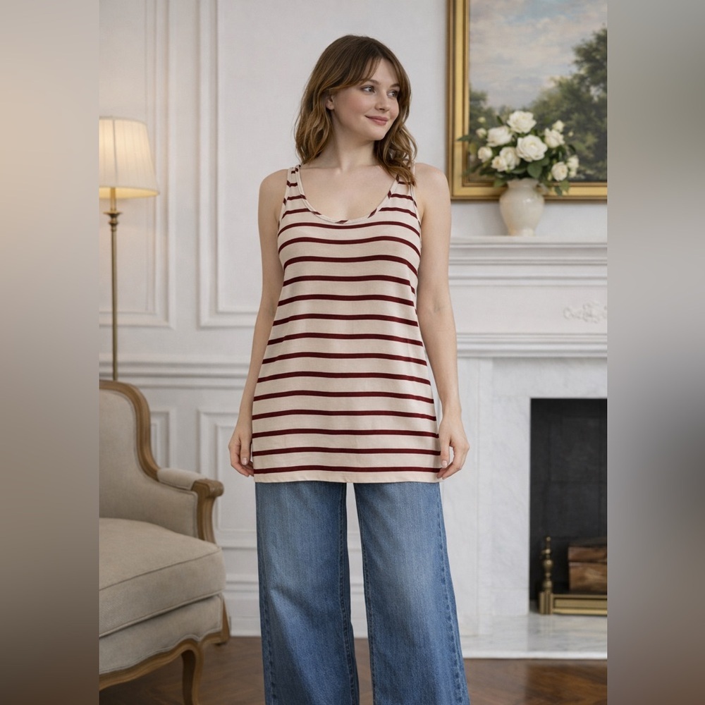 Club Monaco Striped silk Sleeveless tank tunic Dress size 0